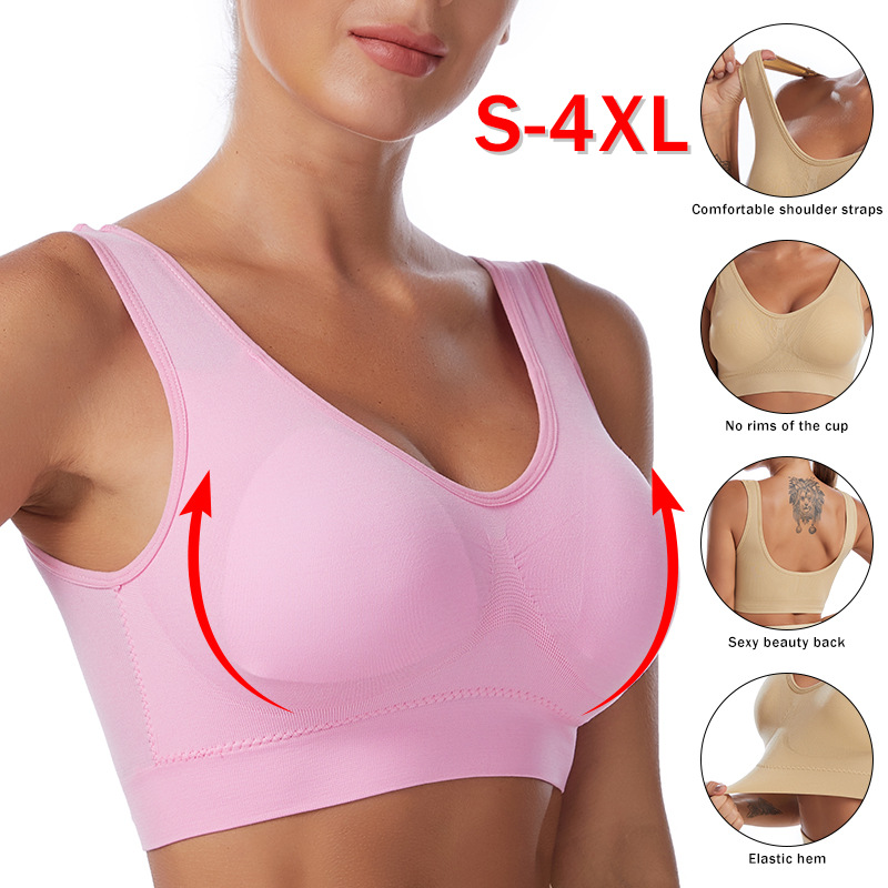 Wirefree Bra Comfort - Seksowne kobiety biustonosz Plus rozmiar bez