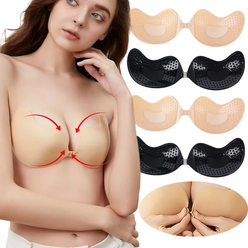 Push Up Bra Silicone - 1/2Pc niewidoczny biustonosz Push Up lato