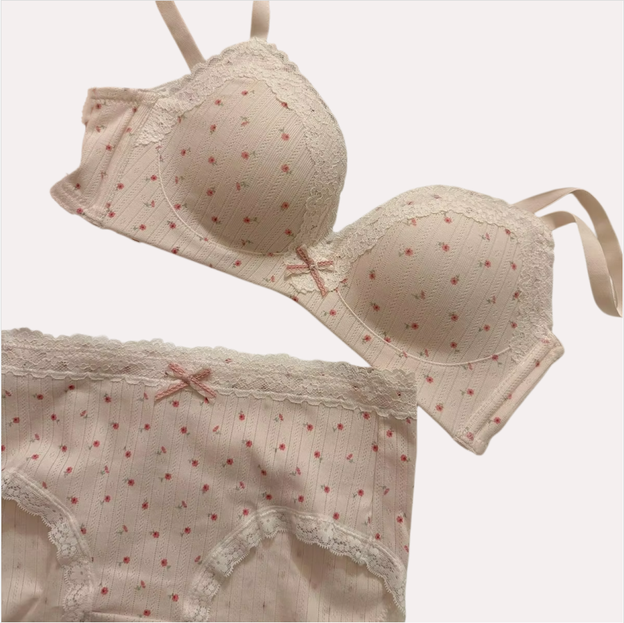 Cotton Bra Everyday - Seksowny zestaw bielizny dla nastolatek: koronkowy