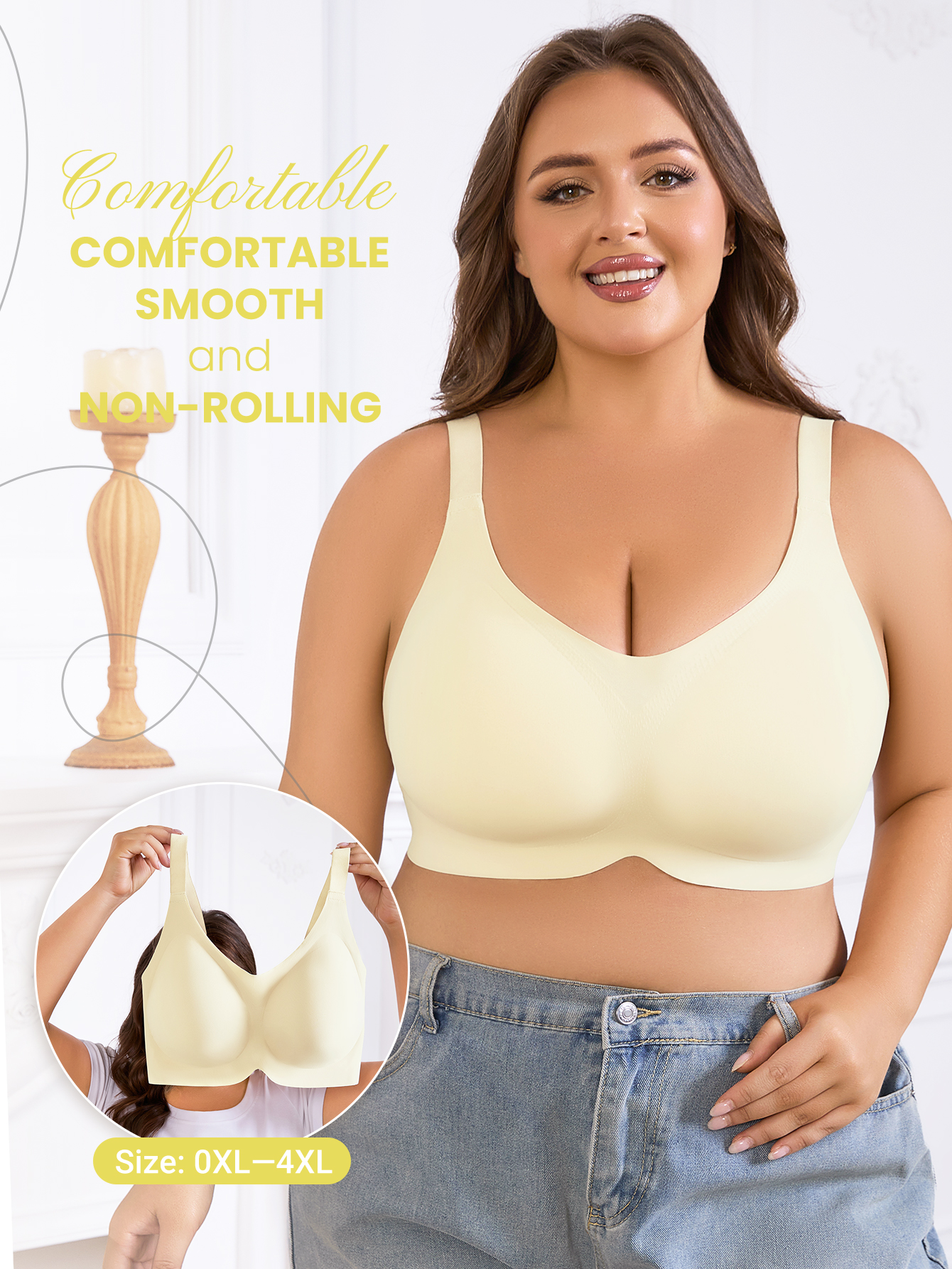 Wirefree Bra Comfort - Biustonosz sportowy dla kobiet plus size,