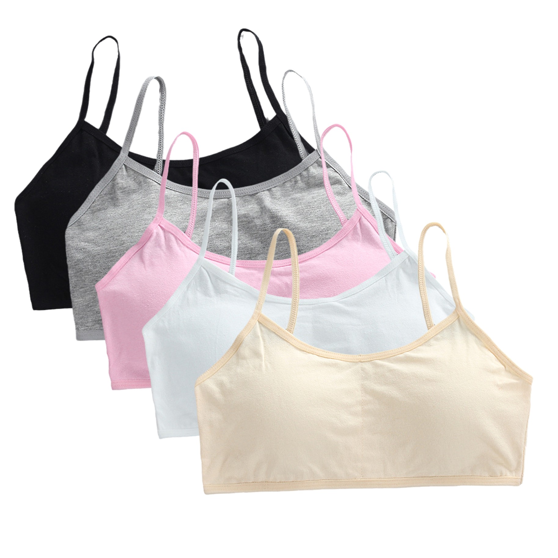 Cotton Bra Everyday - 5 szt. Bawełnianych staników treningowych dla