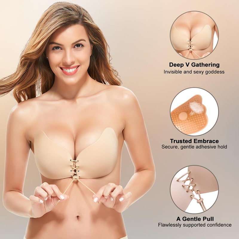 Strapless Bra Adhesive - 1/2 Pary Damskie Letnie Biustonosze Bez
