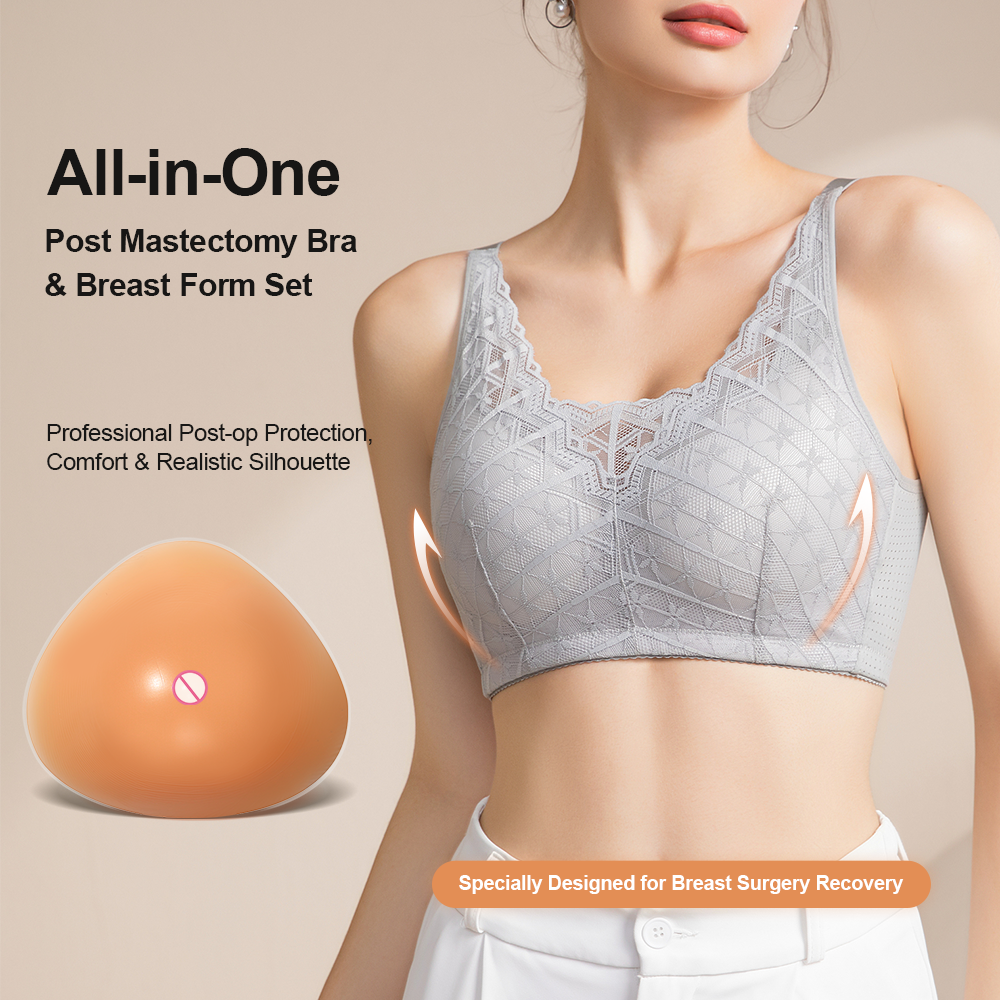 Mastectomy Bra Pocket - Biustonosz LERVANLA z wkładką imitującą biust,