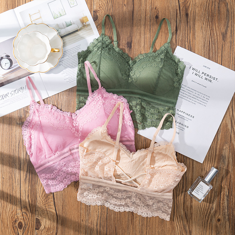 Lace Bralette Set - 3D seksowna koronkowa bielizna bezszwowy sportowy
