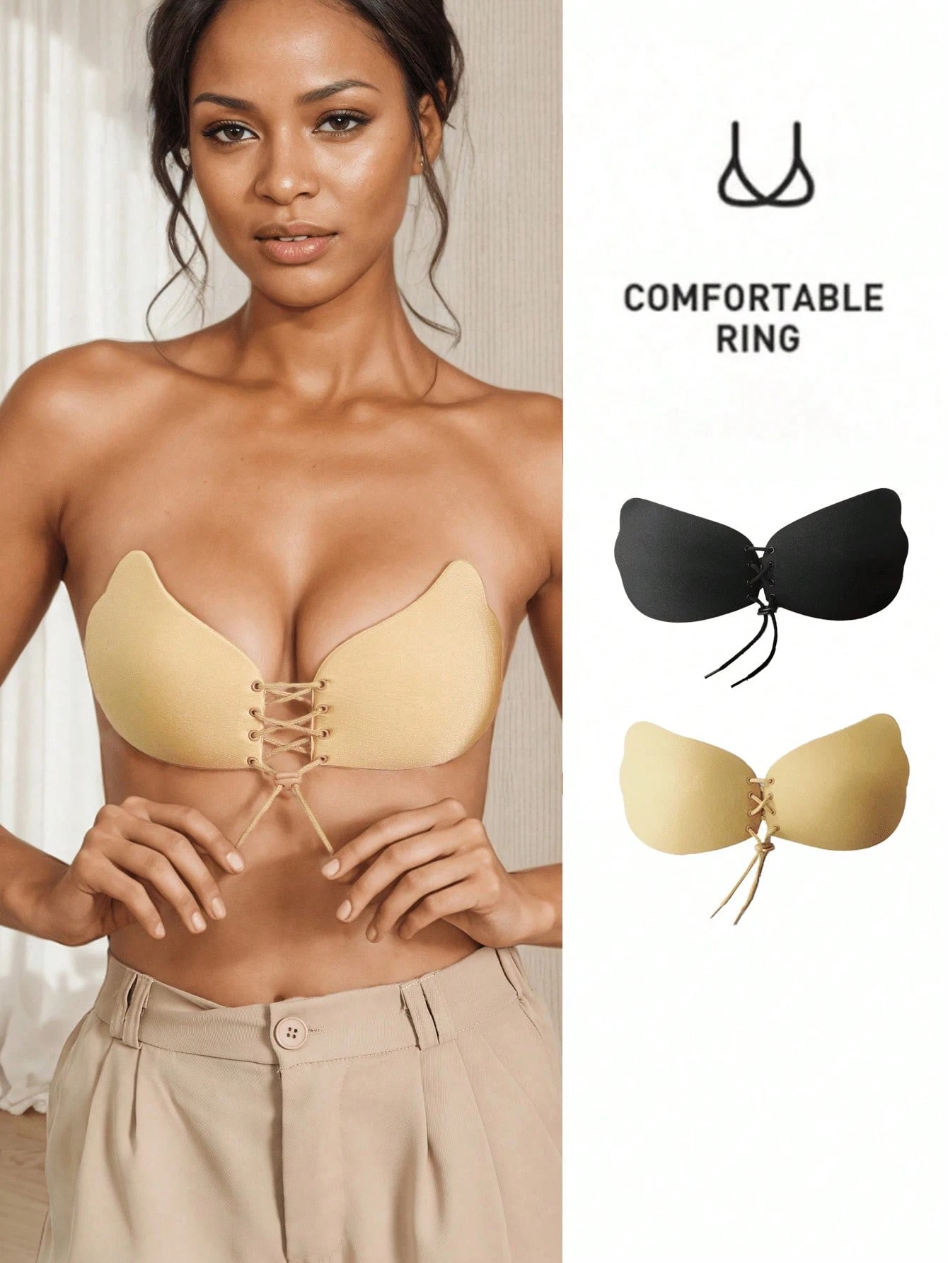 Backless Bra Sticky - 1 szt. Biustonosz samoprzylepny, biustonosz bez