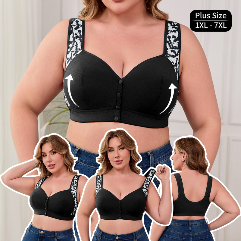 Full Coverage Bra - Biustonosz XL-7XL Plus Size z zapięciem