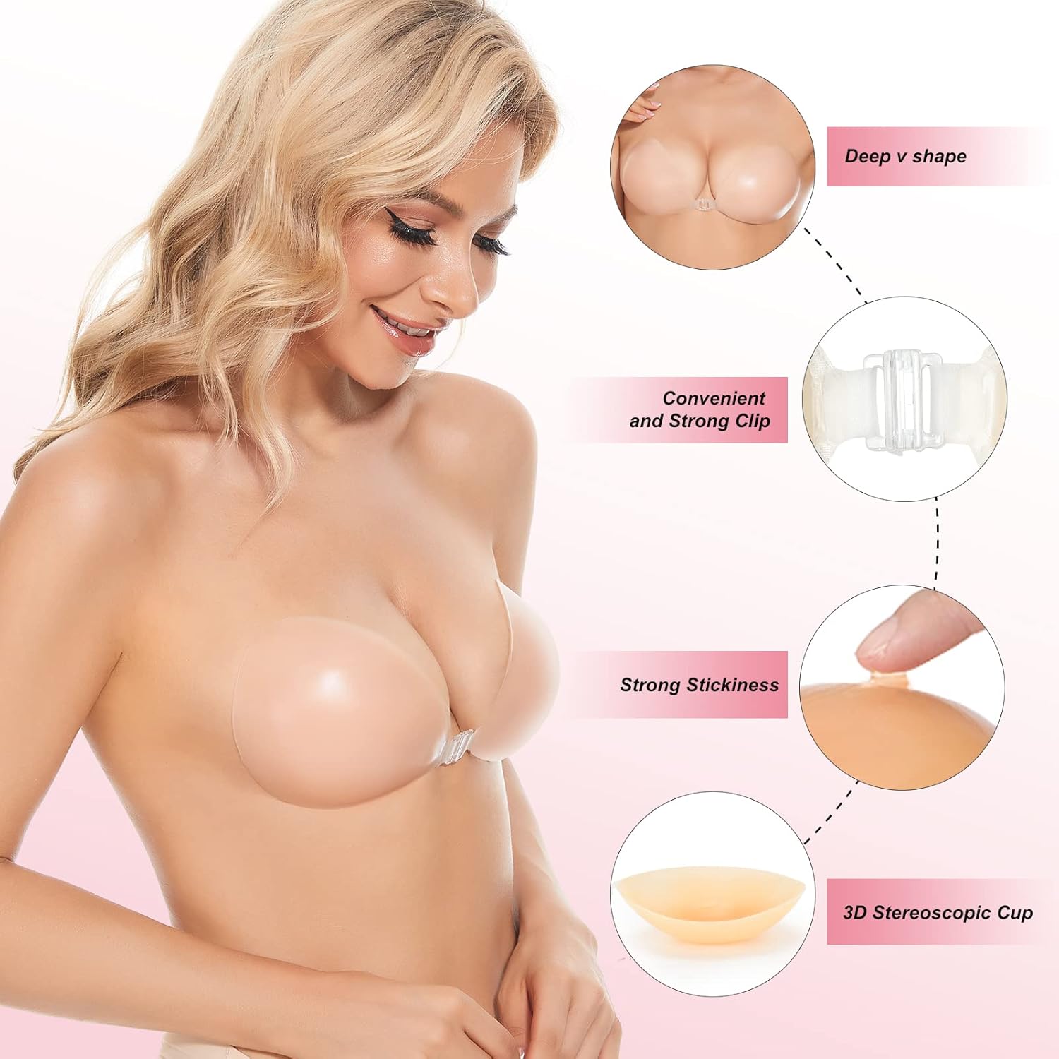Samoprzylepny biustonosz push- – Strapless Bra Adhesive recenzja i cena