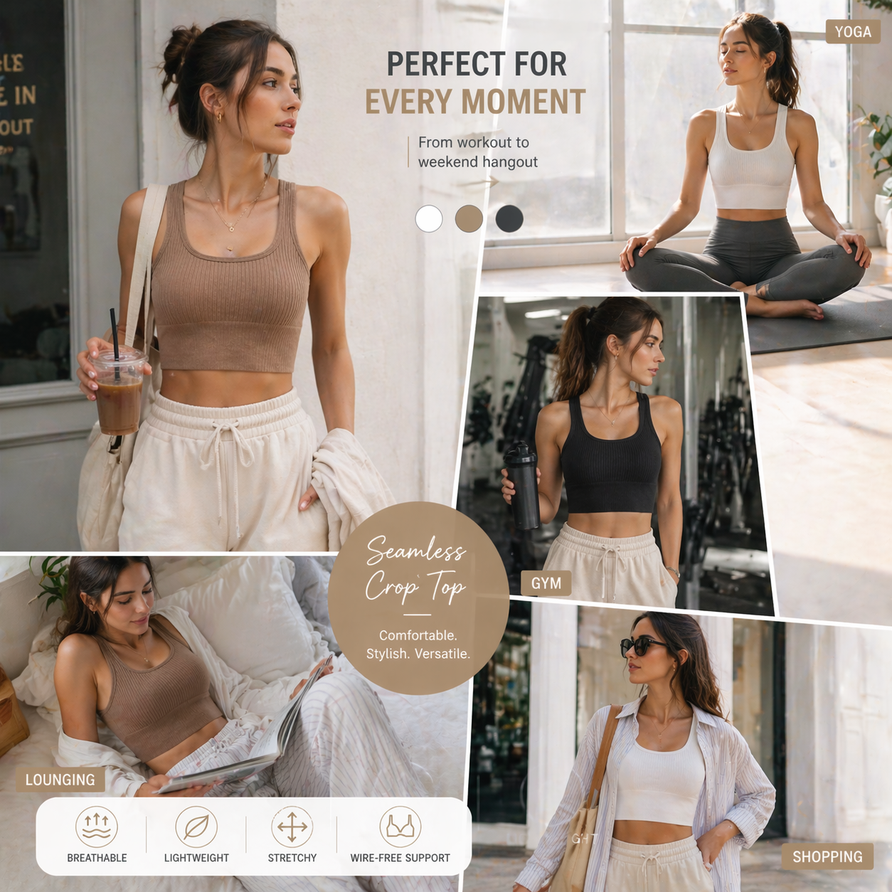 Damski Bezszwowy Prążkowany Kr – T Shirt Bra Seamless recenzja i cena
