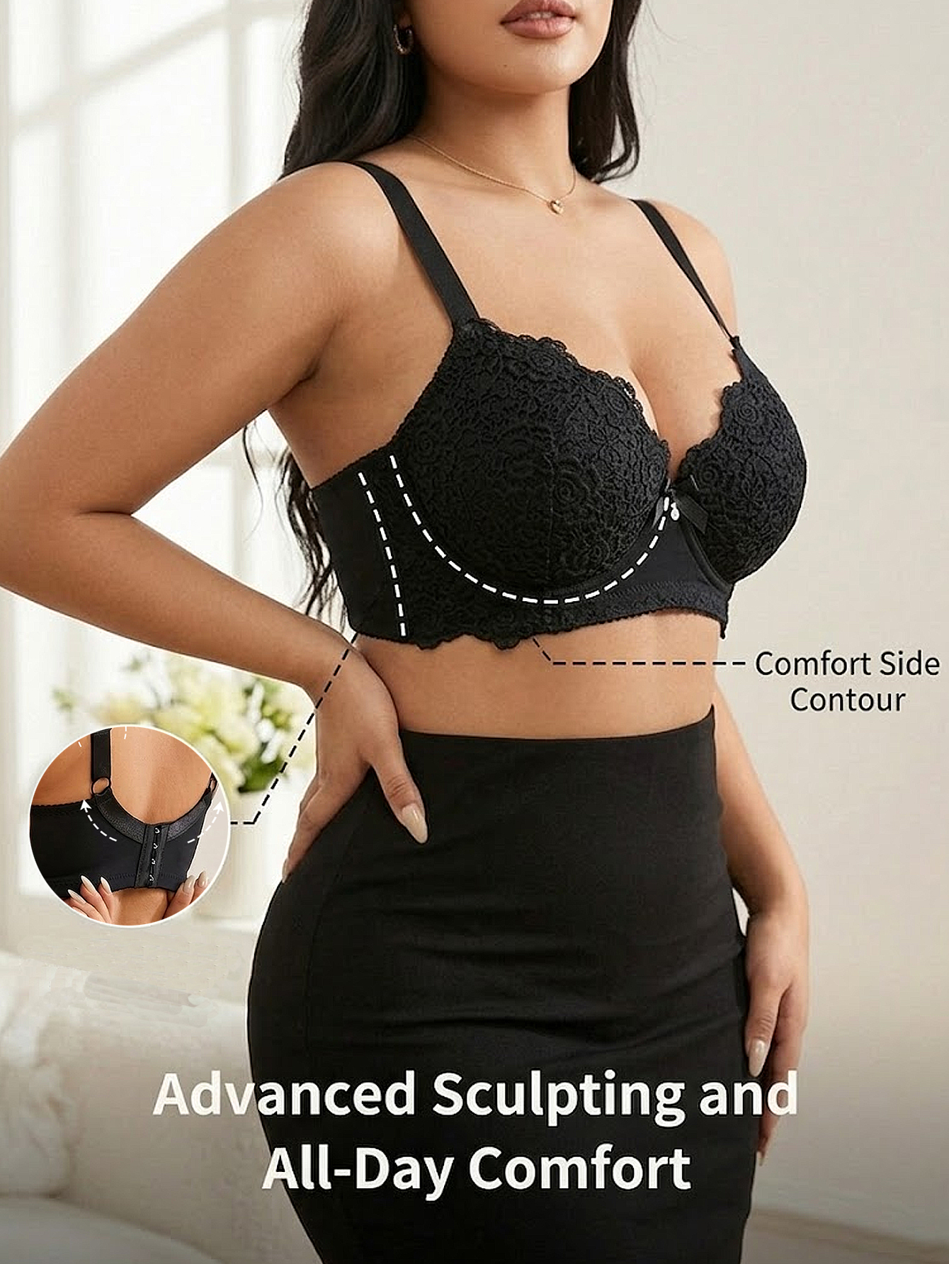 Biustonosz damski plus size z  – Underwire Bra Padded recenzja i cena