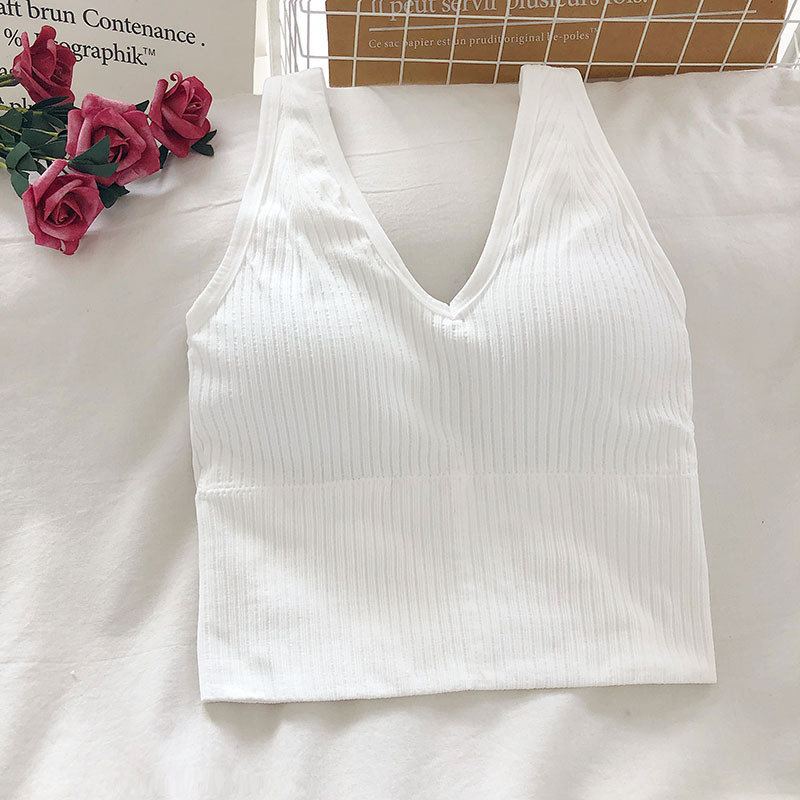 Damskie crop topy na ramiączka – T Shirt Bra Seamless recenzja i cena