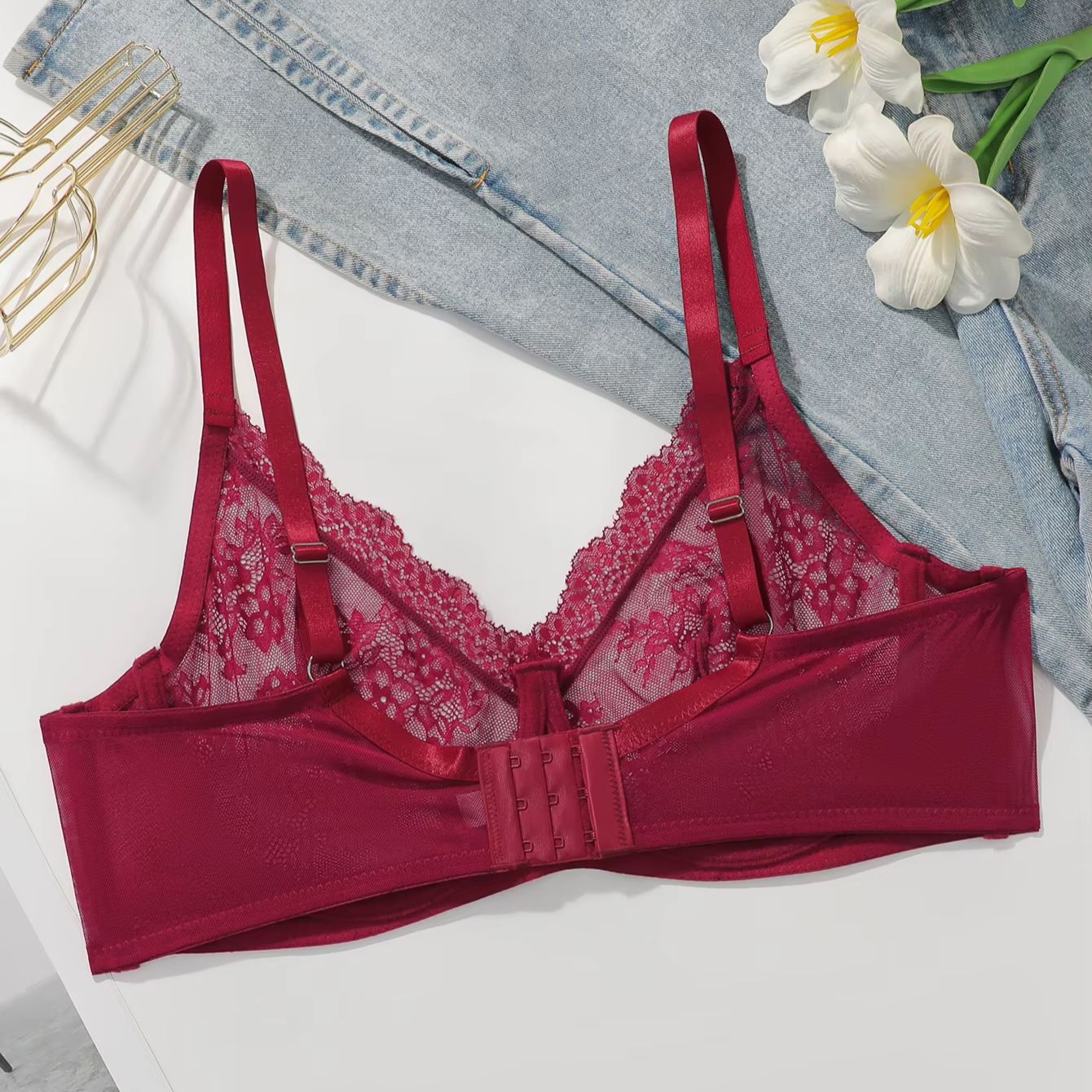 Damski biustonosz plus size, c – Sheer Mesh Bra recenzja i cena