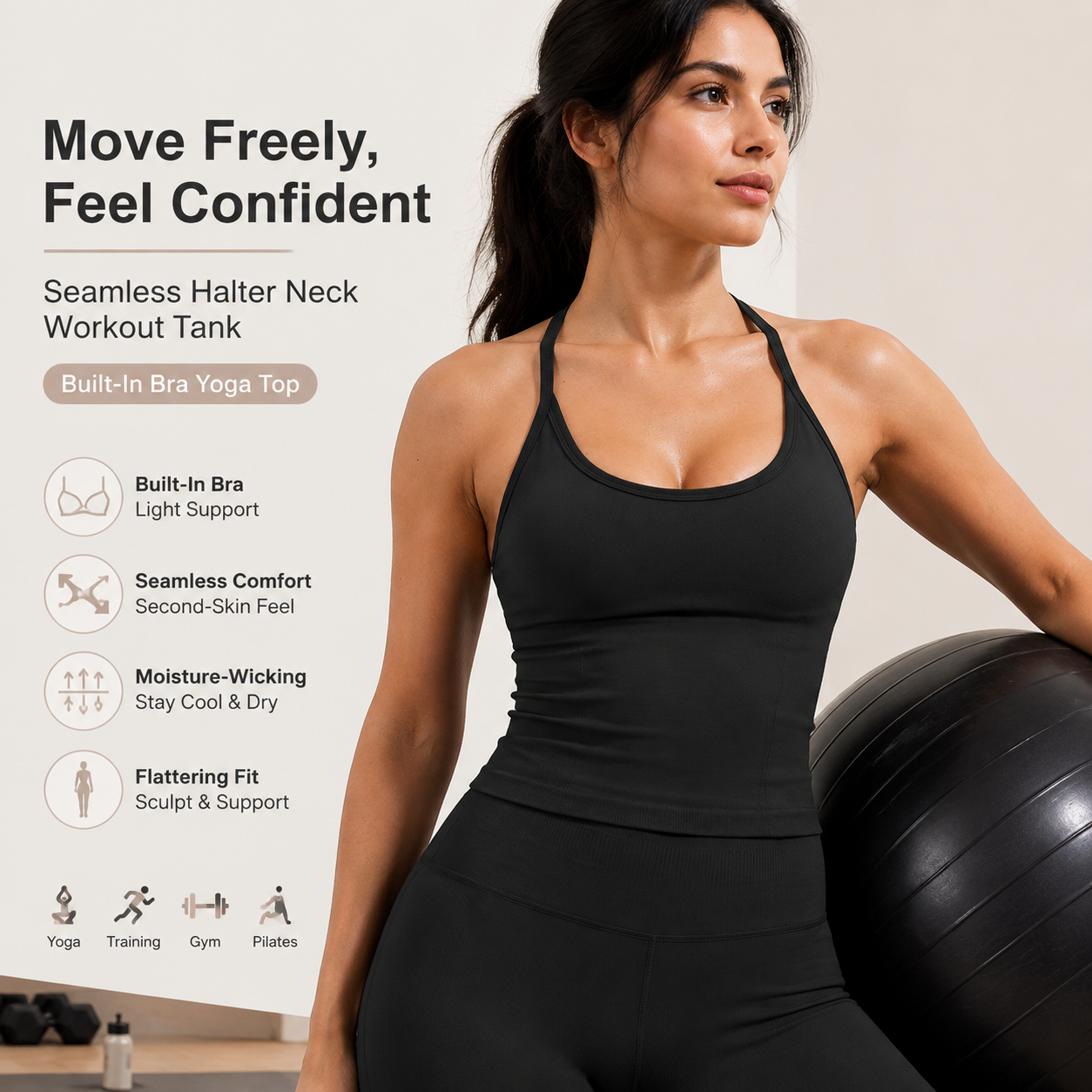 Luksusowy top do jogi 2 w 1 z  – T Shirt Bra Seamless recenzja i cena