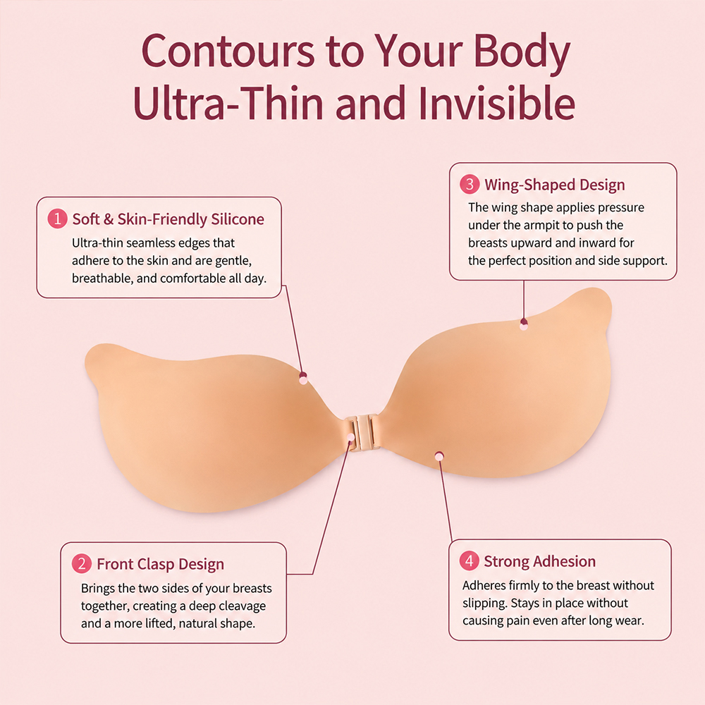 Samoprzylepny silikonowy biust – Backless Bra Sticky recenzja i cena
