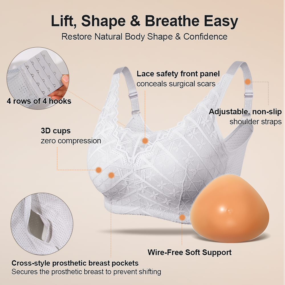 Biustonosz LERVANLA z wkładką  – Mastectomy Bra Pocket recenzja i cena