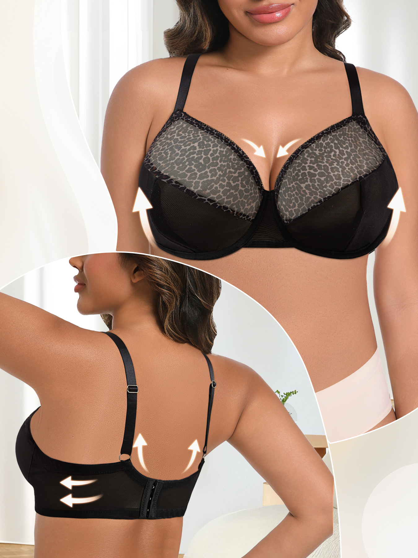 Seksowny biustonosz plus size  – Sheer Bra Lace recenzja i cena