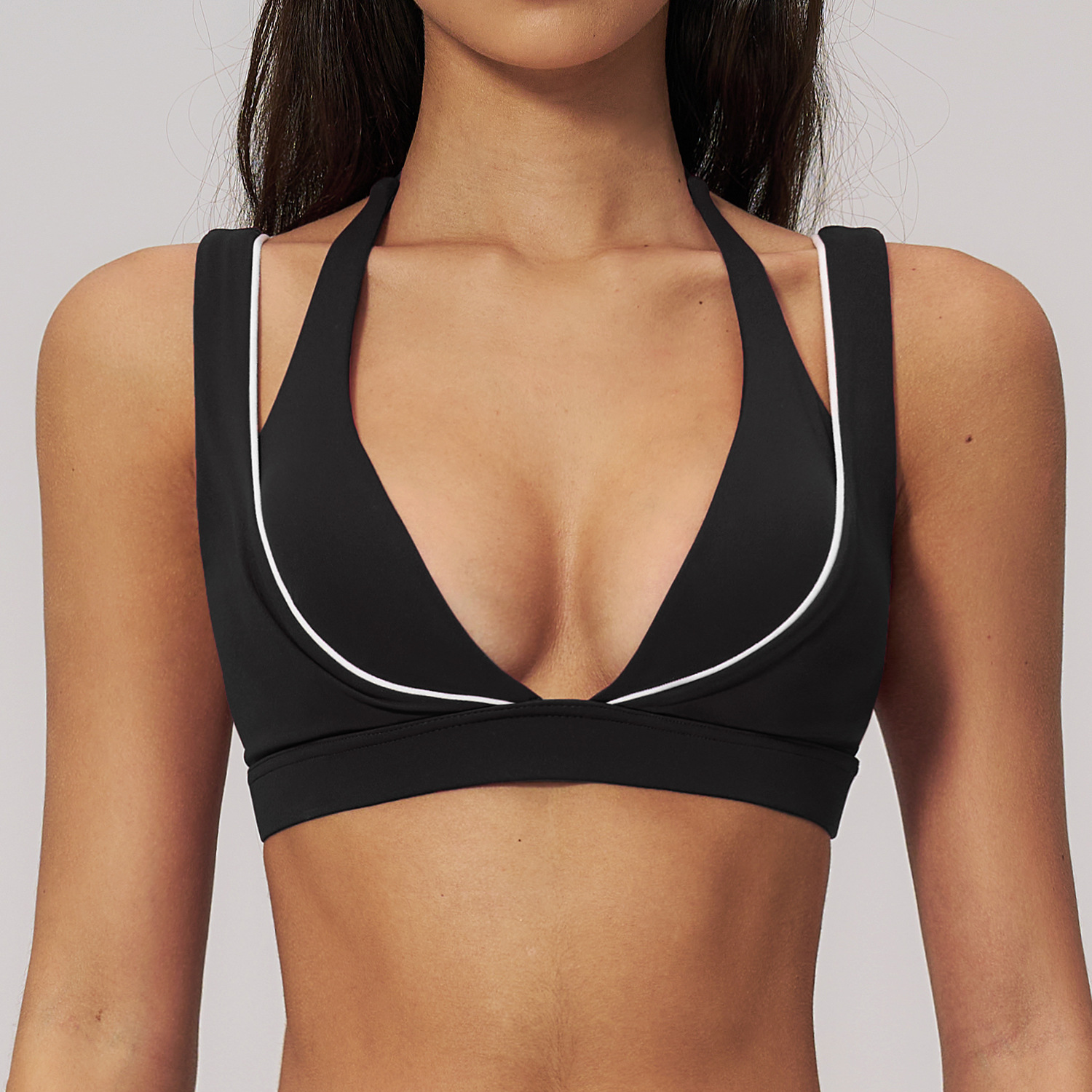 Biustonosz sportowy do jogi, o – Plunge Bra Push Up recenzja i cena