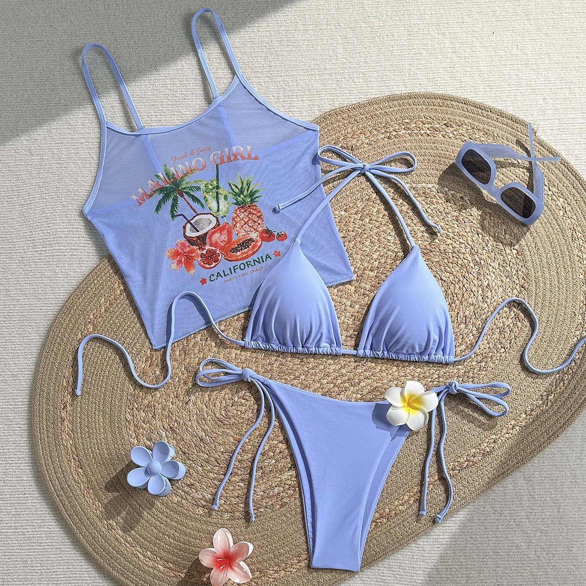 Biustonosz bikini z nadrukiem  – Sheer Mesh Bra recenzja i cena
