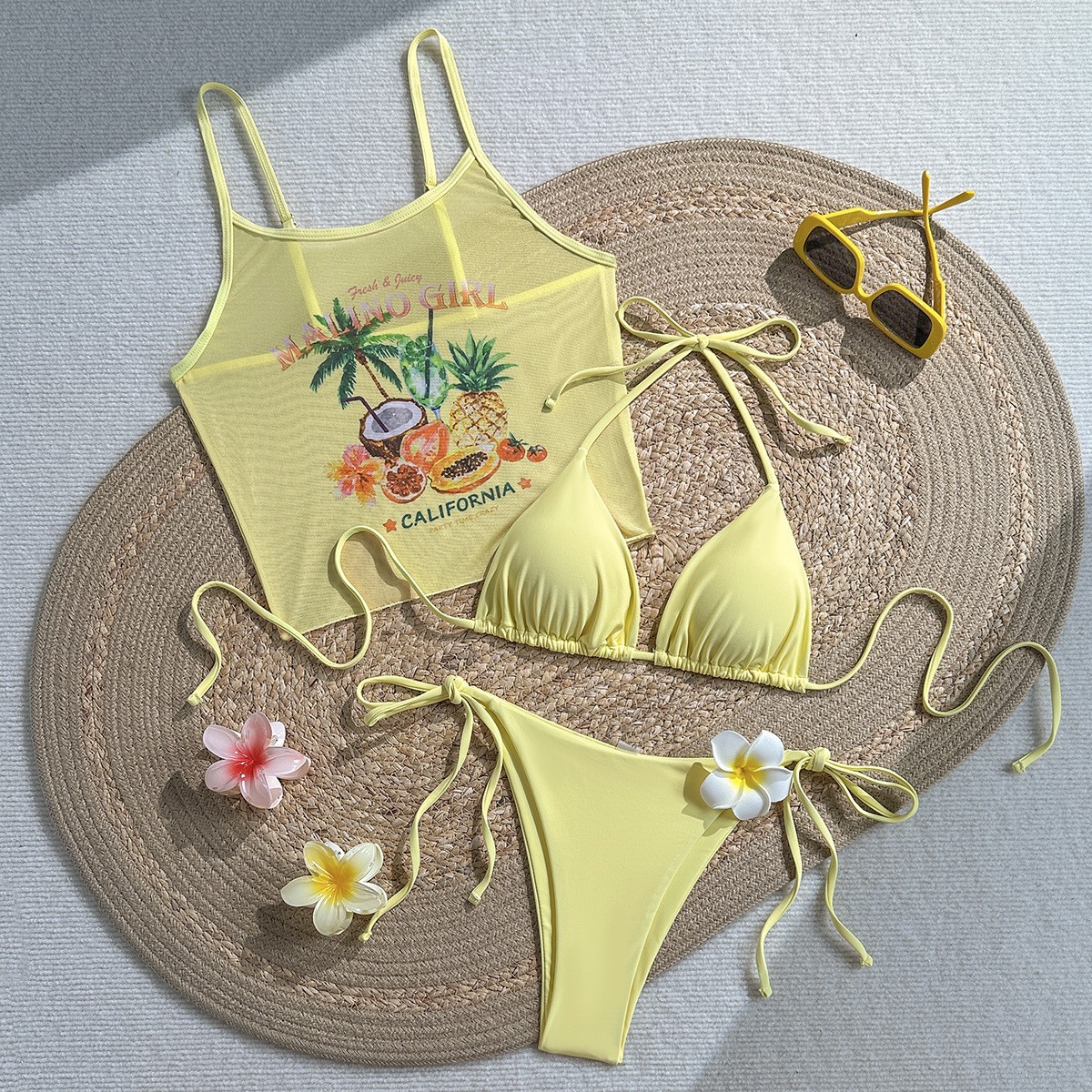 Biustonosz bikini z nadrukiem  – Sheer Mesh Bra recenzja i cena